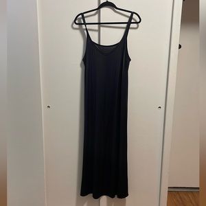 Vintage Black Maxi Slip Dress